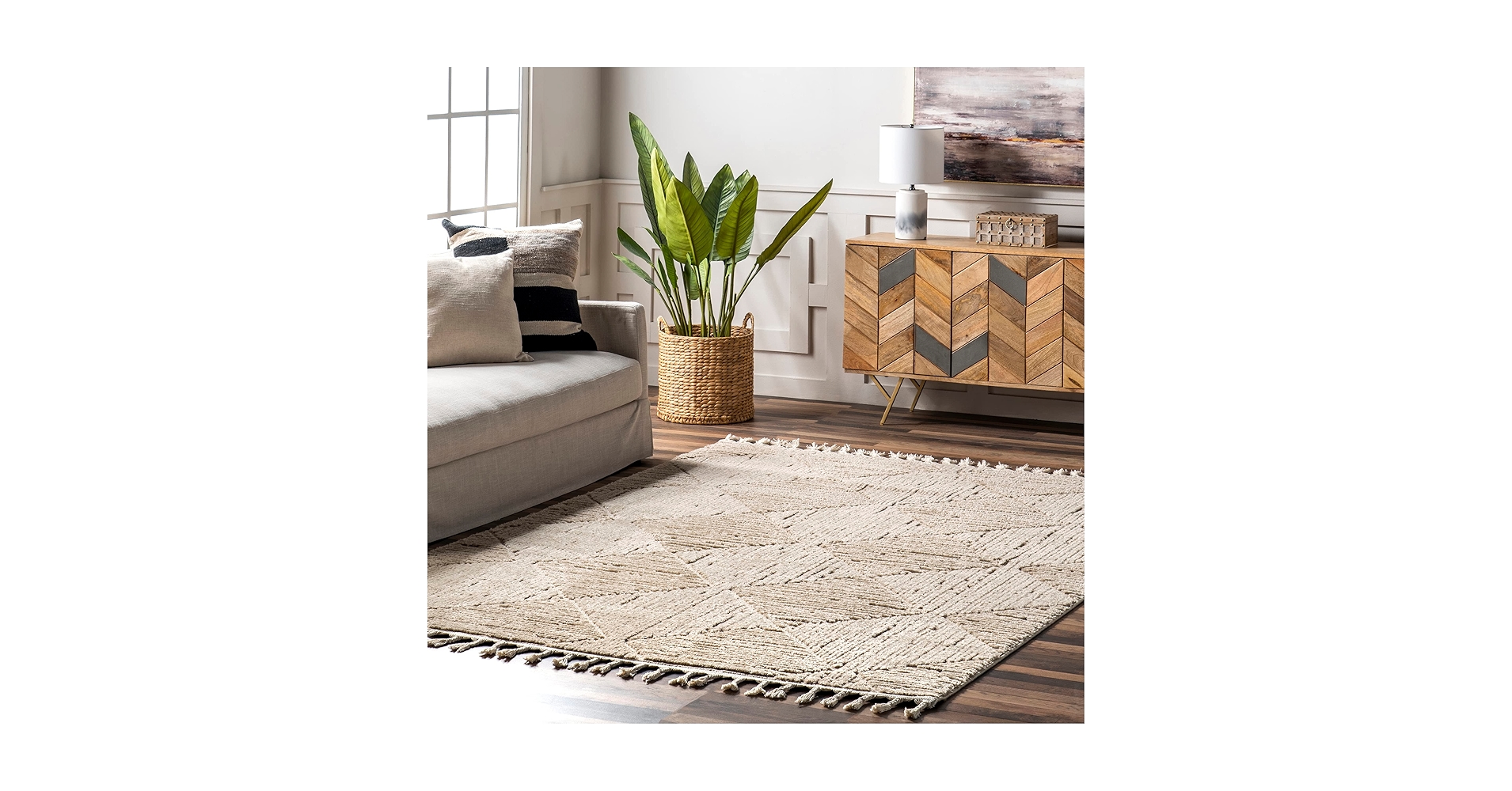 neutral tone rug carpet - 160×230cm Amazon.com: Rugs USA X Frenshe Interiors by Ashley Tisdale